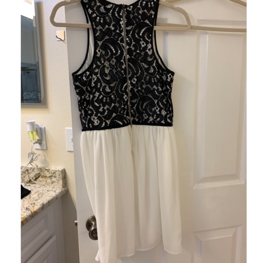 Gianni bini GB lace cream and black dress